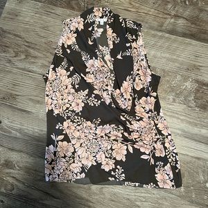 Cabi Sleeveless draped front top